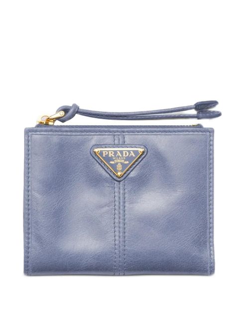 Prada small leather wallet - Blue - zdjęcie produktu nr 1