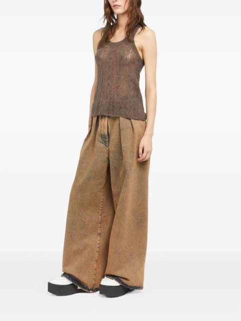 Alanui Desert Drift cable-knit tank top - Brown