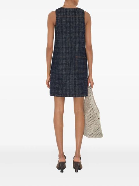 Burberry checked denim dress - Blue