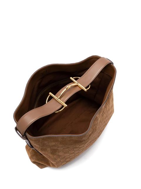 Gucci Beatrix embossed shoulder bag - Brown