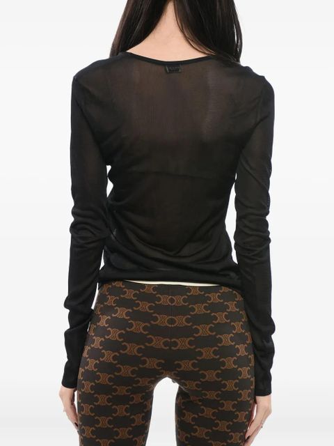 Saint Laurent scoop-neck knitted jumper - Black