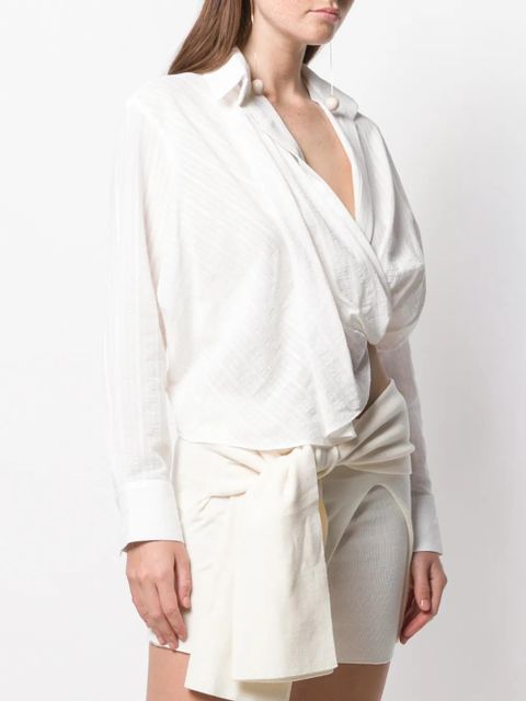 Jacquemus Bahia knot shirt - White
