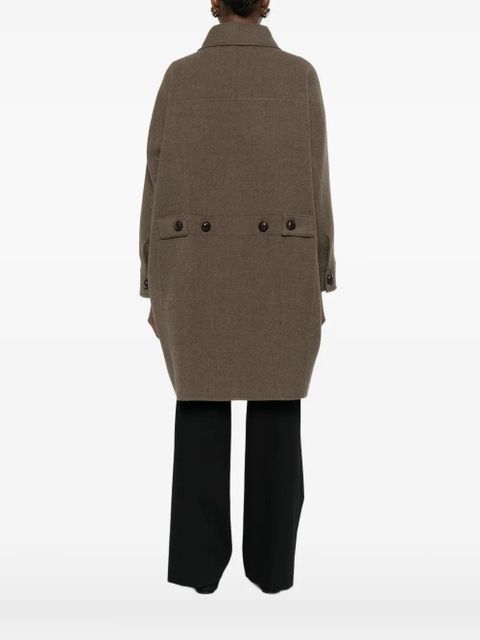 Max Mara Apotema pocket button coat - Brown