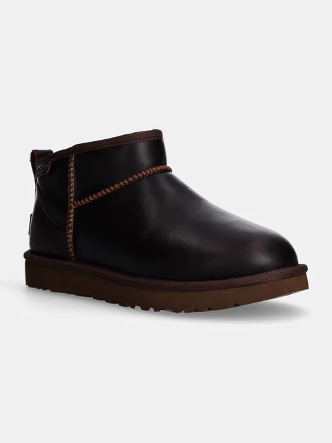 UGG śniegowce skórzane Classic Ultra Mini Lthr Regen - zdjęcie produktu nr 1