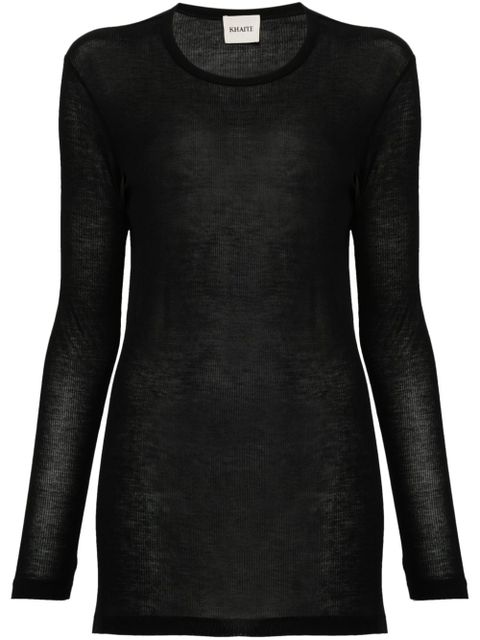KHAITE ribbed long-sleeve top - Black - zdjęcie produktu nr 1