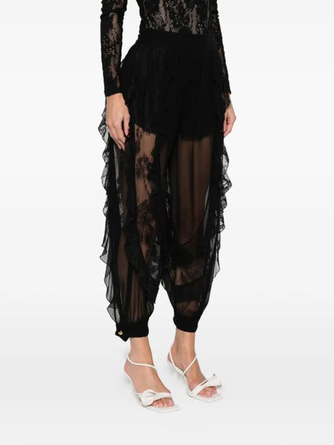 ZIMMERMANN Rebellion ruffled lace trousers - Black - zdjęcie produktu nr 2
