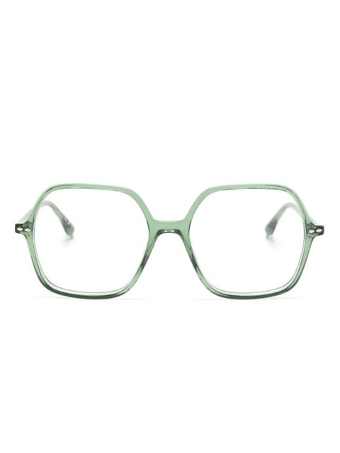 Isabel Marant Eyewear square-frame glasses - Green - zdjęcie produktu nr 1