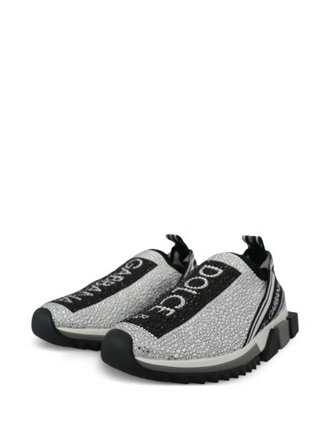 Dolce & Gabbana Portofino crystal-embellished sneakers - Silver - zdjęcie produktu nr 2