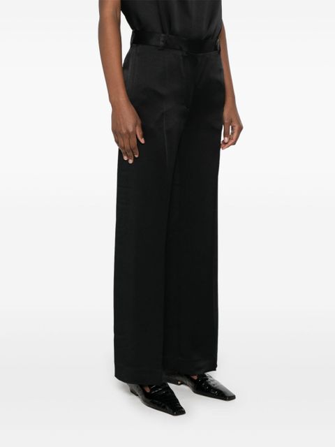 TOTEME crepe de chine trousers - Black