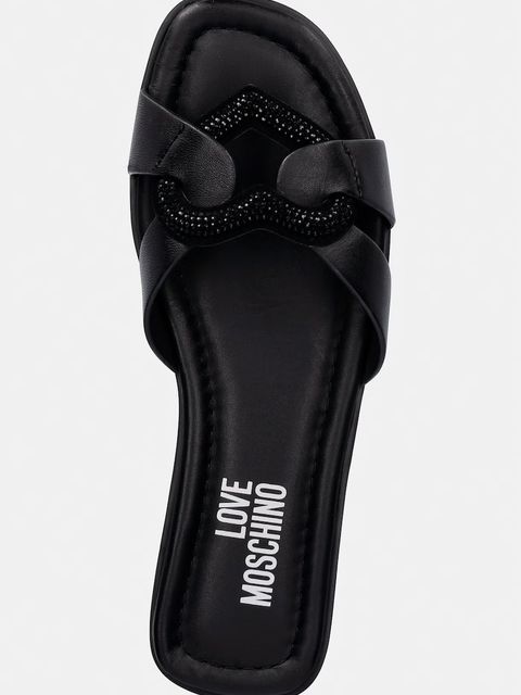 Love Moschino klapki skórzane