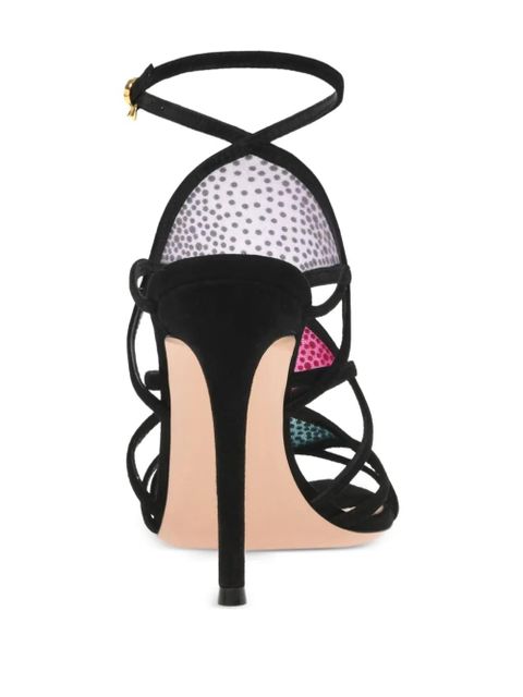 Gianvito Rossi 105mm Confetti embellished-strap sandals - Black
