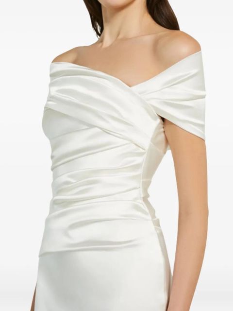 Max Mara Alatri draped maxi dress - White