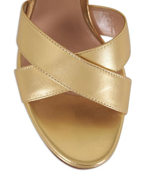 Gianvito Rossi Sabrina Mekong cross-over platform sandals - Gold