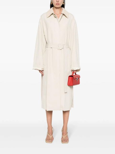 FENDI gabardine trench coat - Neutrals - zdjęcie produktu nr 2
