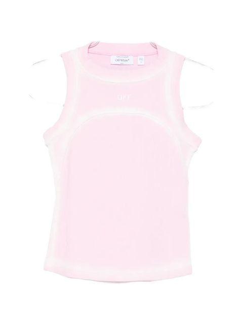 Off-White Spray- Off-Stamp ribbed tank top - Pink - zdjęcie produktu nr 1