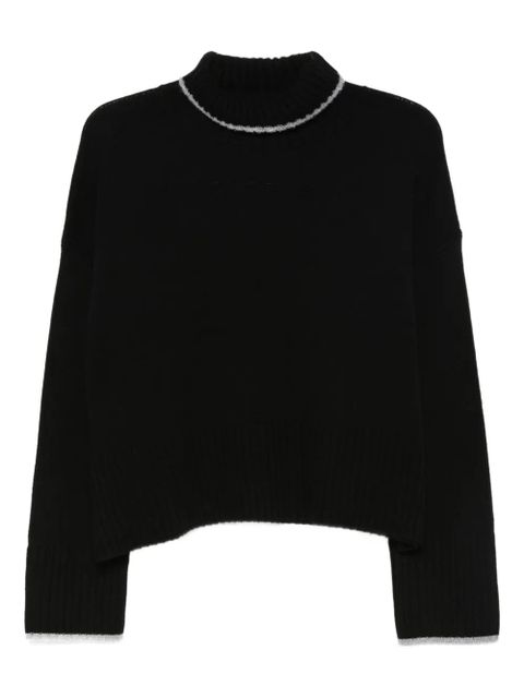PINKO high-neck cropped sweater - Black - zdjęcie produktu nr 1