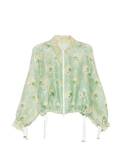 FENDI floral-print bomber jacket - Green - zdjęcie produktu nr 1