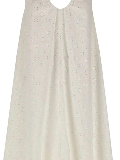 Faithfull the Brand broderie midi dress - White