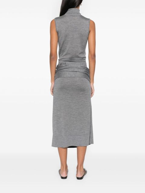 TOTEME draped midi dress - Grey
