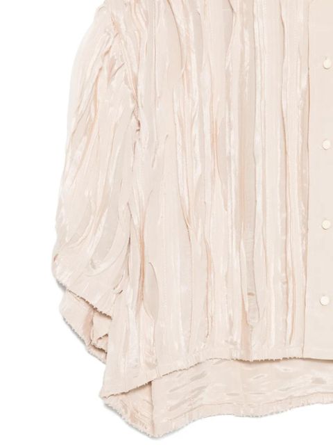 Alysi origami-pleated shirt - Neutrals