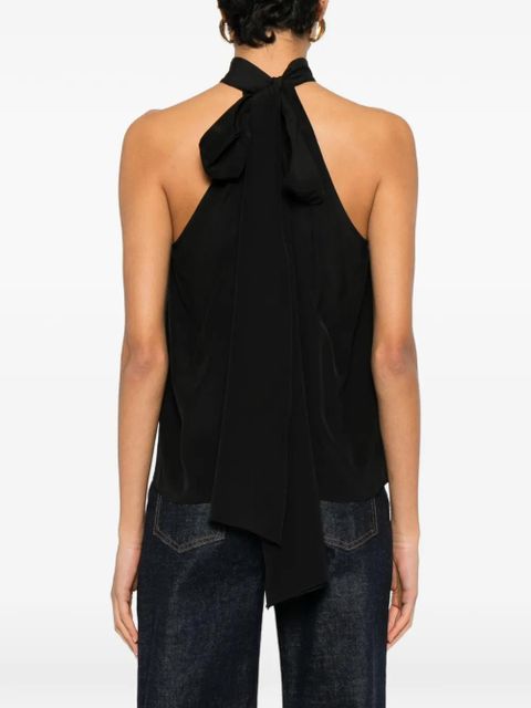 TOM FORD ribbed tie-neck blouse - Black