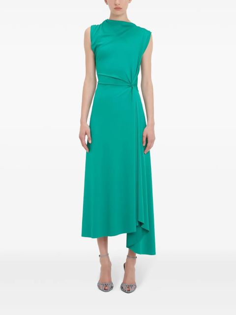 Victoria Beckham draped asymmetric midi dress - Green