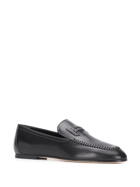Tod's whipstitch logo loafers - Black - zdjęcie produktu nr 2