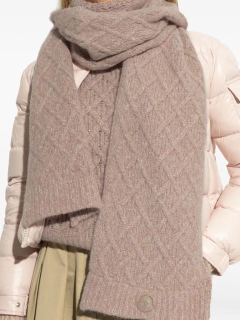 Moncler alpaca wool-blend scarf - Brown