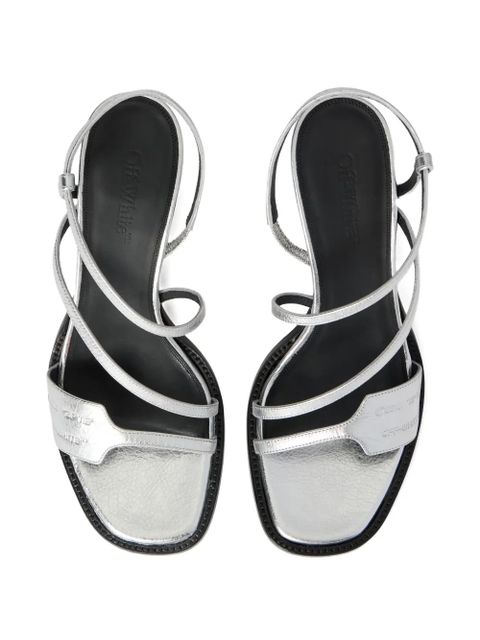 Off-White Zip Tie Loop sandals - Silver