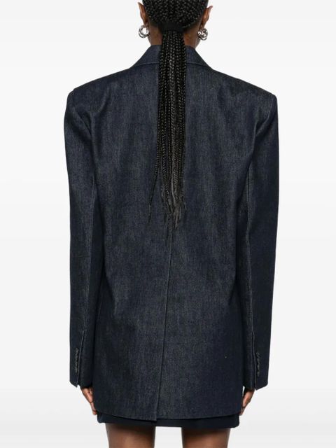 Sportmax double-breasted denim blazer - Blue