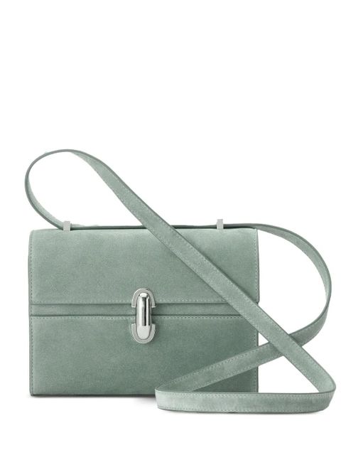 Savette Symmetry 19 clasp-fastening suede cross body bag - Green - zdjęcie produktu nr 1