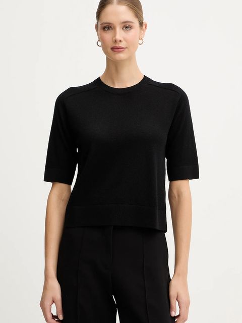 United Colors of Benetton sweter wełniany damskie kolor czarny lekki 11AHD10E6 - zdjęcie produktu nr 1