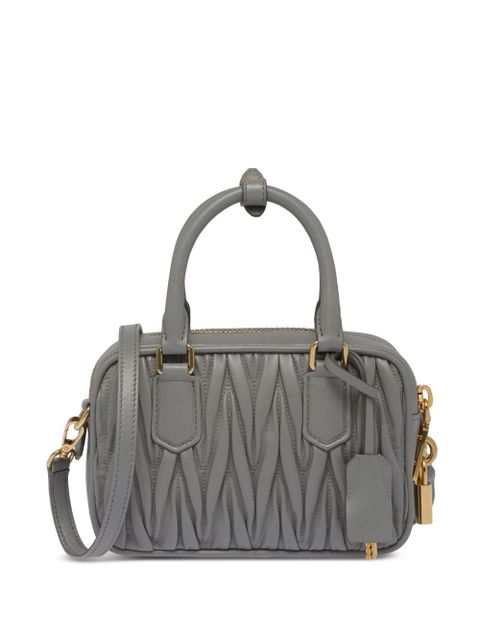 Miu Miu matelassé nappa leather mini bag - Grey
