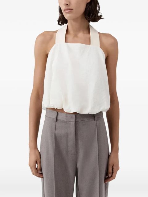 St. Agni twisted-back halterneck top - White - zdjęcie produktu nr 2