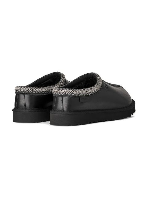 UGG kapcie skórzane Tasman Lthr Regen kolor czarny 1170292.BLK