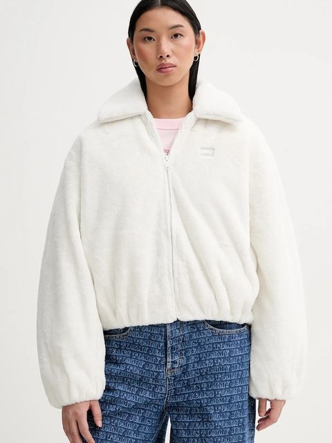 Tommy Jeans kurtka kolor beżowy przejściowa oversize DW0DW21669 - zdjęcie produktu nr 1