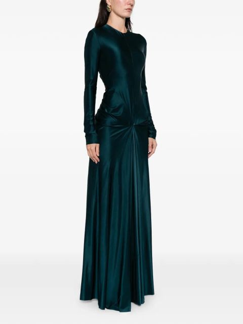 Victoria Beckham Cut-Out long-sleeve maxi dress - Blue