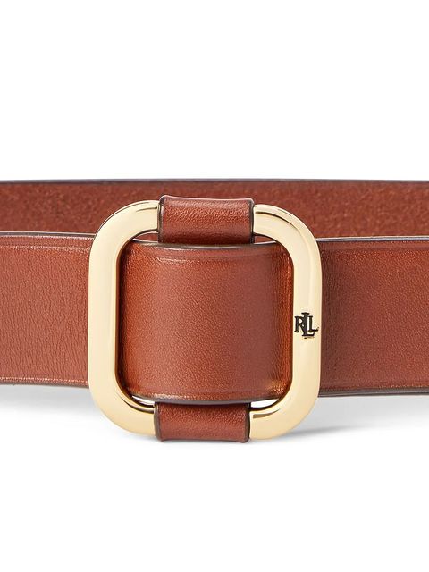 Lauren Ralph Lauren pasek skórzany damski kolor brązowy 412746393 - zdjęcie produktu nr 2