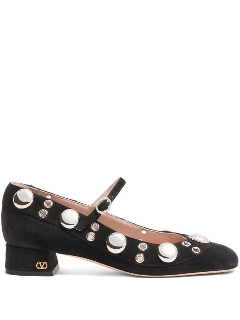 Valentino Garavani 30mm Nellcôte ball-stud Mary-Jane pumps - Black - zdjęcie produktu nr 1