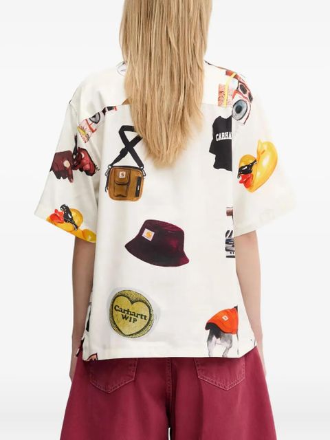 Carhartt WIP Jacob Rochester music-print shirt - White