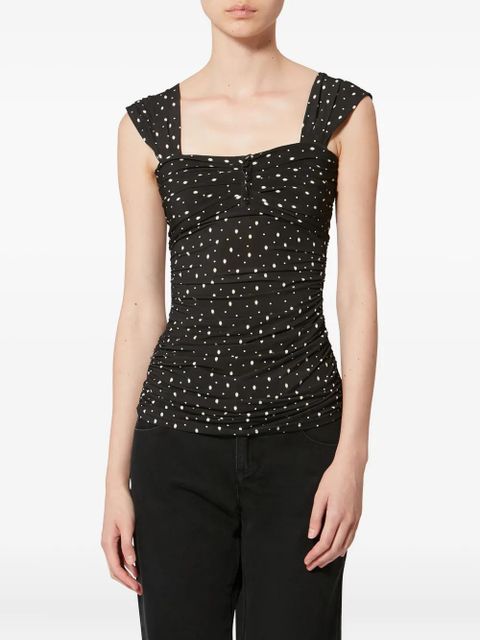 ISABEL MARANT polka-dot gathered Gemina top - Black - zdjęcie produktu nr 1