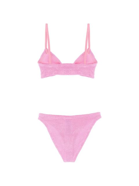 Hunza G Alicia crinkle bow-detail bikini set - Pink - zdjęcie produktu nr 2