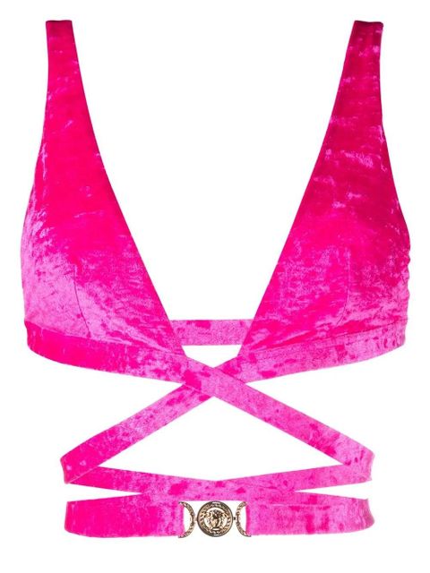Versace Medusa plaque triangle bikini top - Pink - zdjęcie produktu nr 1