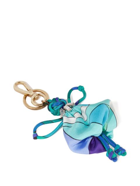 PUCCI Iride-print silk charm - Blue
