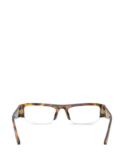 Miu Miu Eyewear rectangle-frame glasses - Brown - zdjęcie produktu nr 2