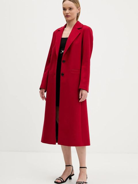 HUGO płaszcz z wełną kolor czerwony 50547691 - zdjęcie produktu nr 2