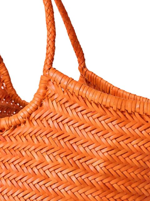DRAGON DIFFUSION large Nantucket woven leather shoulder bag - Orange