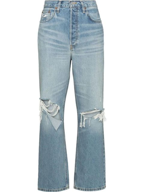 RE/DONE ripped straight-leg jeans - Blue - zdjęcie produktu nr 1