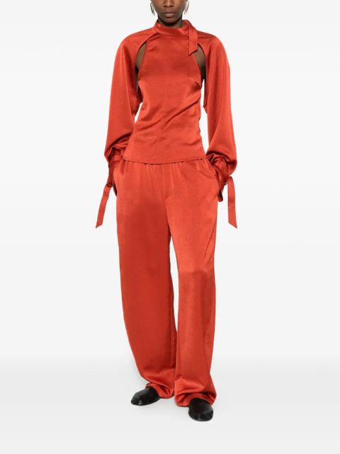 Nanushka Zoela elastic waist barrel leg trousers - Orange - zdjęcie produktu nr 2
