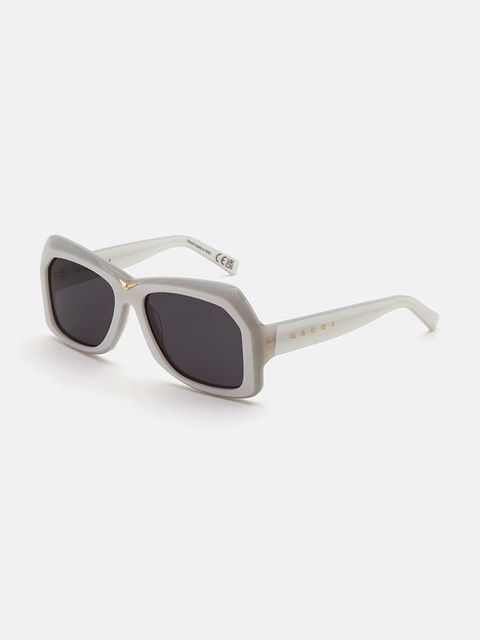 Marni okulary przeciwsłoneczne Tiznit Metallic Silver damskie kolor szary EYMRN00056.002.Y6Z - zdjęcie produktu nr 2
